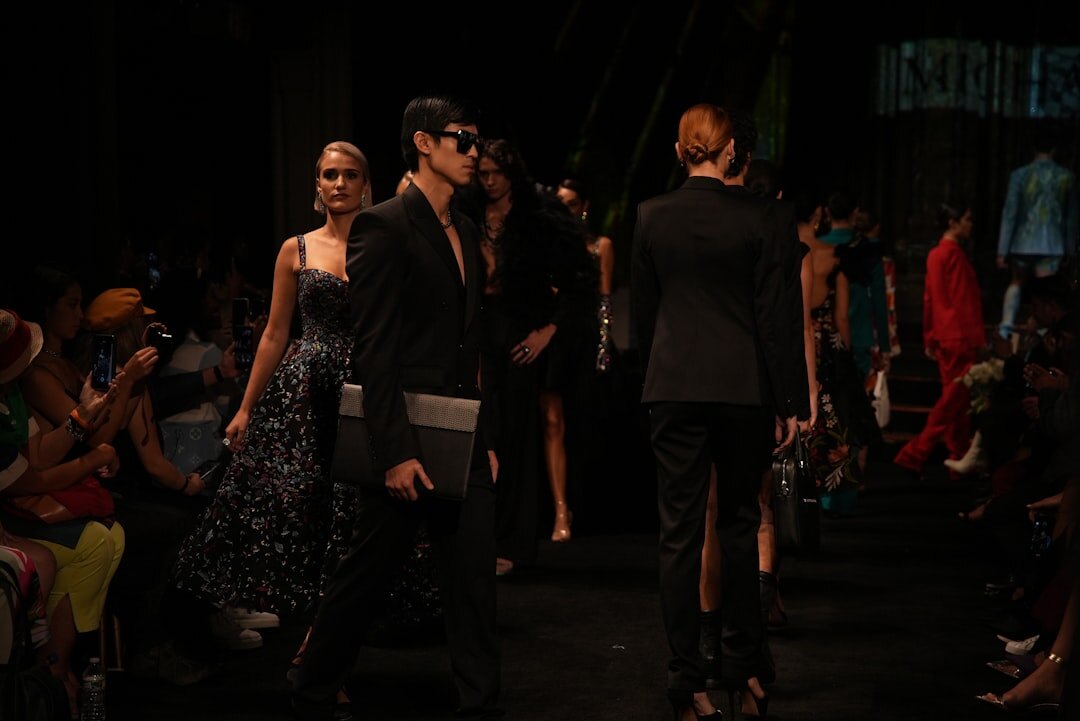 luxury fashion collection on runway