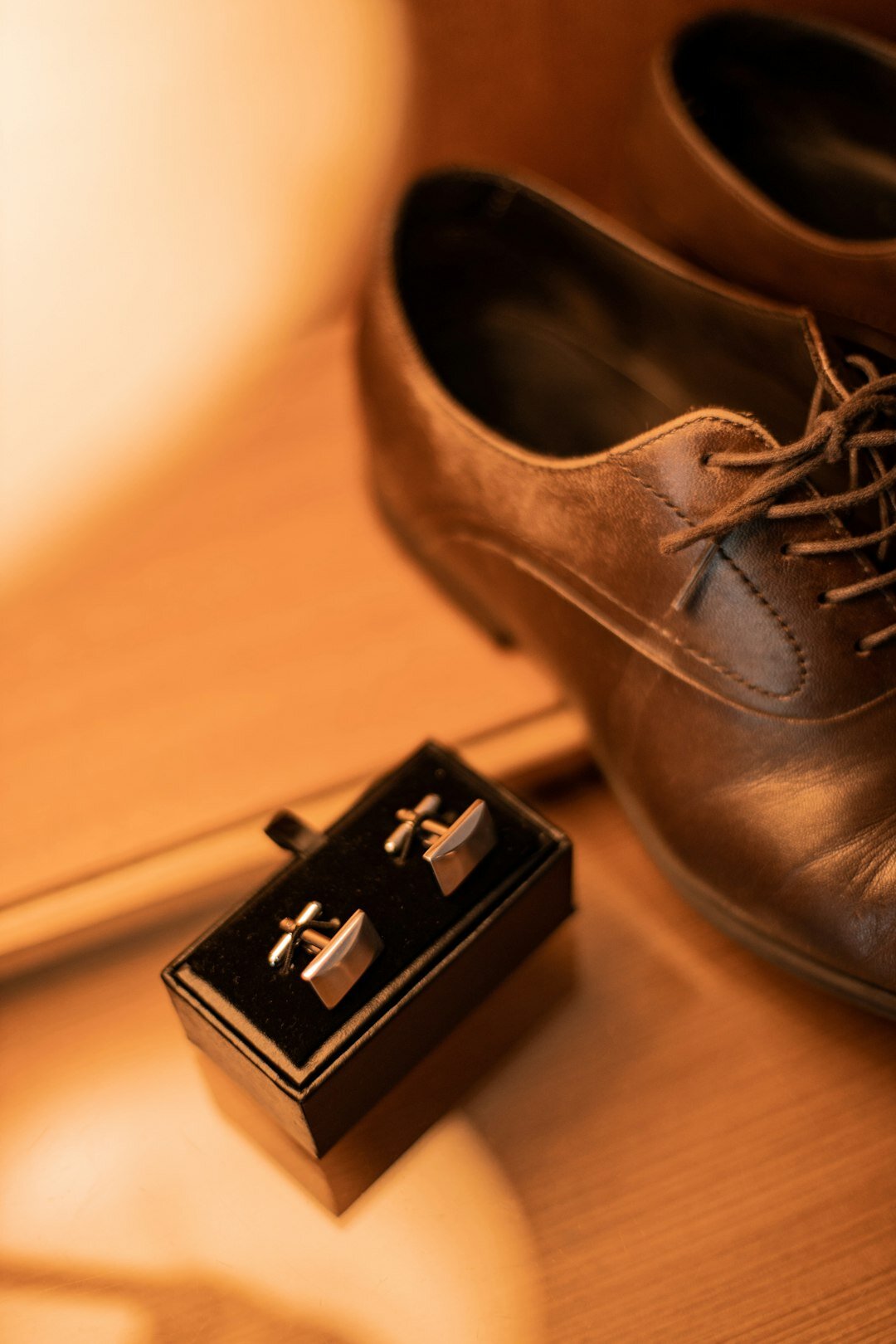 close up of luxury cufflinks