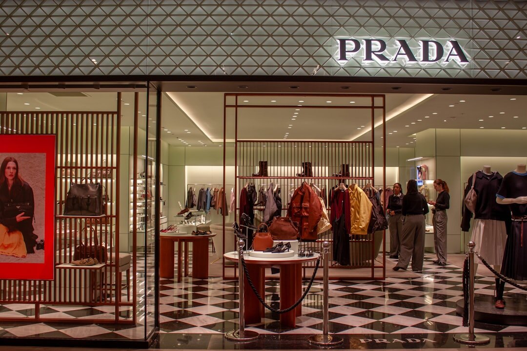 luxury store interior with clients