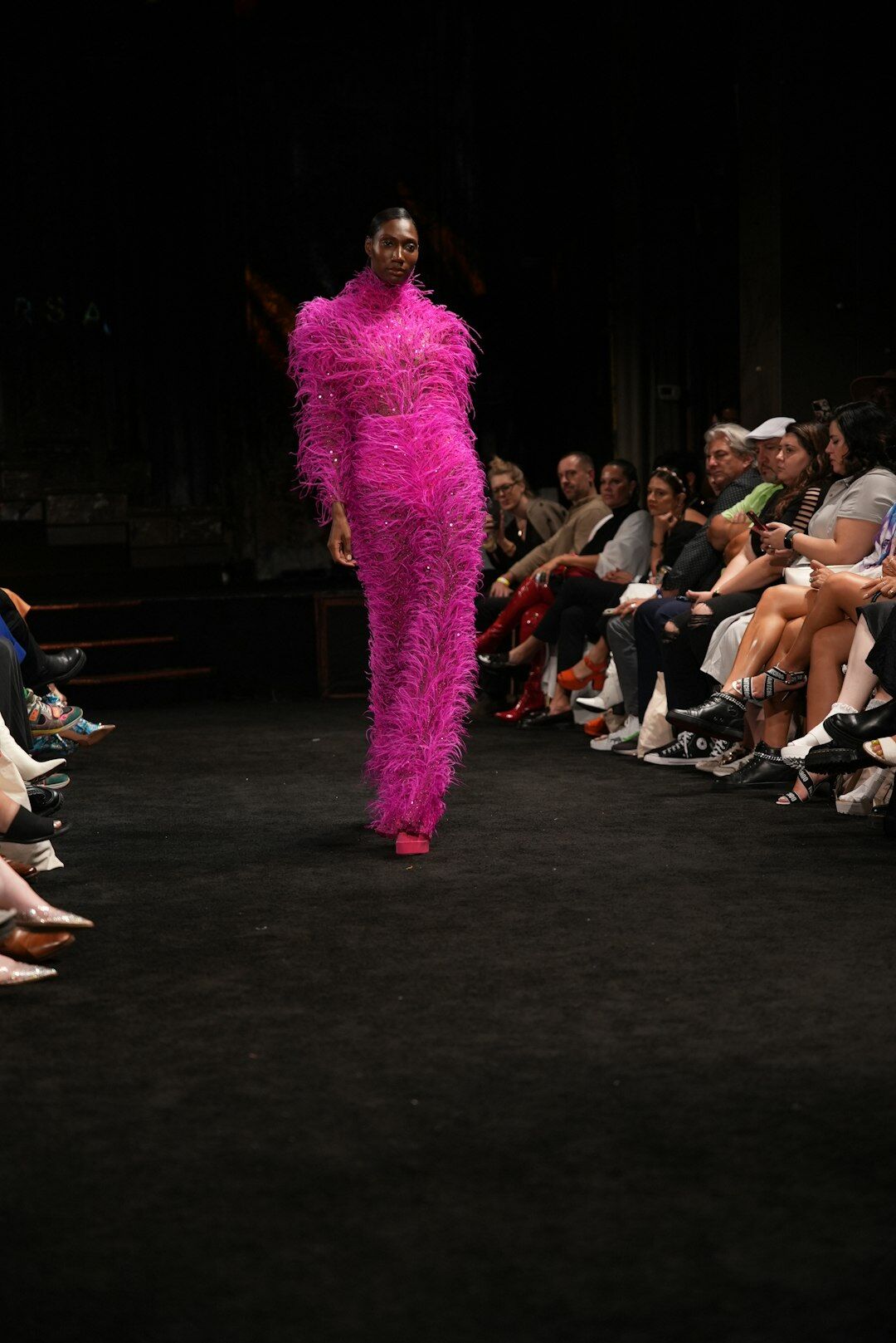 luxury fashion collection on runway